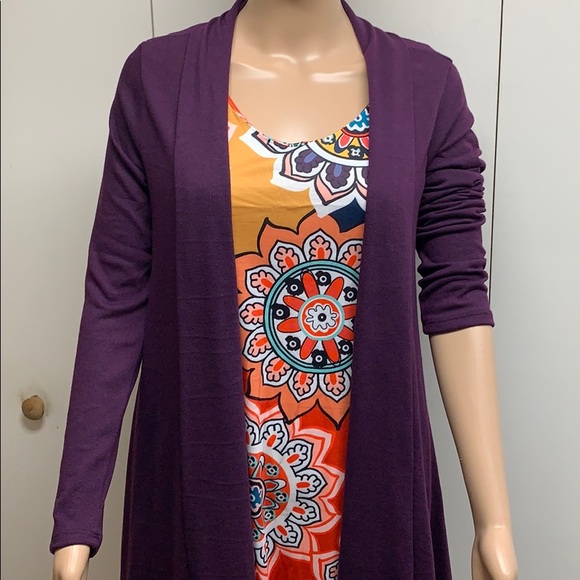 Women'S Knee Length Hacci Cardigan Small - Picture 6 of 8